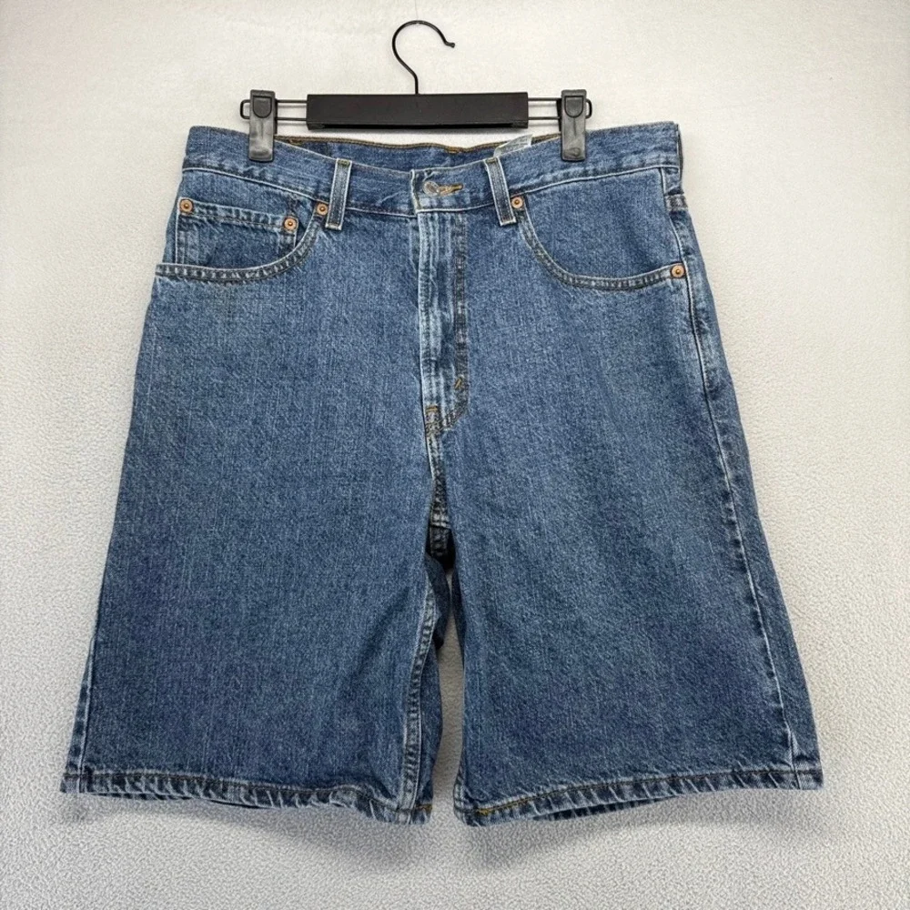 Levi Levi's Shorts Mens 32 Blue 550 Relaxed Fit Denim Jean Cotton Baggy y2k 10